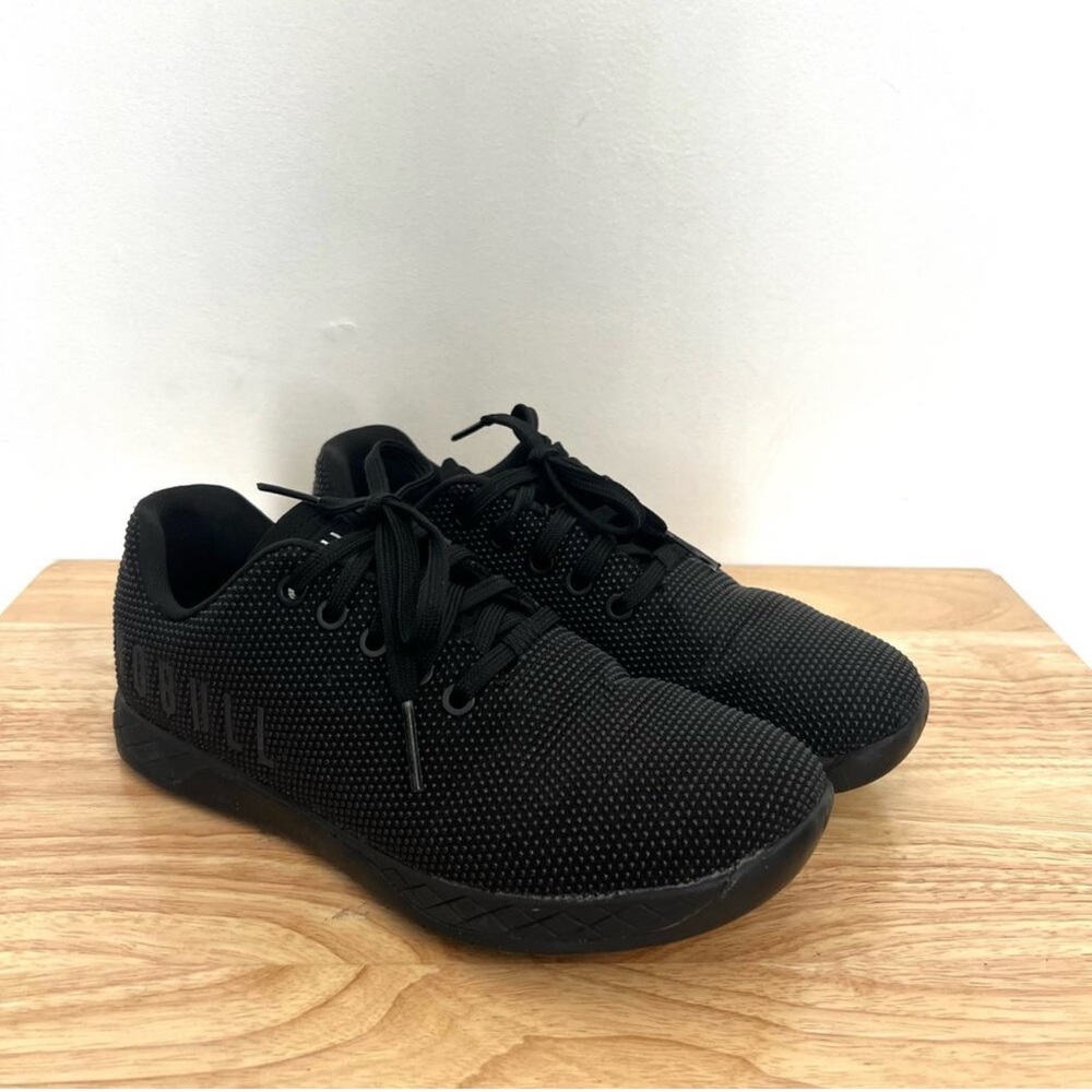 NOBULL SuperFabric Women's Lace Up Low Top Athletic Training Sneakers Sz 8 Black